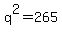 q%5E2=265