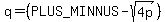 q+=%28%2B-sqrt%284p%29%29