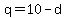 q+=+10+-+d