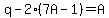 q-2%287A-1%29=A