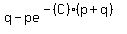 q-pe%5E%28-%28C%29%2A%28p%2Bq%29%29%29=0