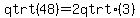 qtrt%2848%29++=+2+qtrt%283%29