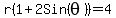 r%281%2B2Sin%28theta%29%29=4