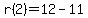 r%282%29+=+12+-11