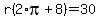 r%282%2Api%2B8%29=30