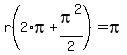 r%282%2Api%2Bpi%5E2%2F2%29=pi