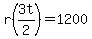 r%283t%2F2%29=1200