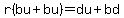 r%28bu%2Bbu%29=du%2Bbd