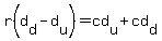 r%28d%5Bd%5D-d%5Bu%5D%29=cd%5Bu%5D%2Bcd%5Bd%5D