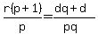 r%28p%2B1%29%2Fp=%28dq%2Bd%29%2F%28pq%29