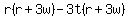 r%28r%2B3w%29-3t%28r%2B3w%29