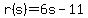 r%28s%29+=+6s+-+11