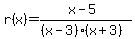 r%28x%29=%28x-5%29%2F%28%28x-3%29%28x%2B3%29%29