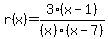 r%28x%29=3%28x-1%29%2F%28x%29%28x-7%29