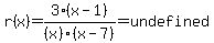 r%28x%29=3%28x-1%29%2F%28x%29%28x-7%29=undefined