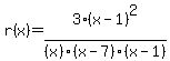 r%28x%29=3%28x-1%29%5E2%2F%28x%29%28x-7%29%28x-1%29