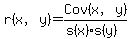 r%28x%2Cy%29=+Cov%28x%2Cy%29%2F%28s%28x%29%2As%28y%29%29