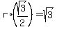 r%2A%28sqrt%283%29%2F2%29=sqrt%283%29