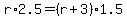 r%2A2.5=%28r%2B3%29%2A1.5