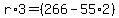 r%2A3=%28266-55%2A2%29