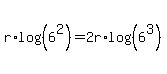 r%2Alog%28%286%5E2%29%29=2r%2Alog%28%286%5E3%29%29