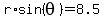 r%2Asin%28theta%29=8.5