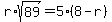 r%2Asqrt%2889%29=5%288-r%29