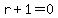 r%2B1=0