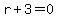 r%2B3=0