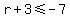 r%2B3+%3C=+-7