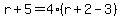 r%2B5=4%28r%2B2-3%29
