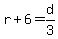 r%2B6=d%2F3