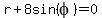 r%2B8sin%28phi%29=0