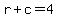 r%2Bc=4