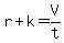 r%2Bk=V%2Ft