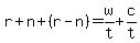 r%2Bn%2B%28r-n%29=w%2Ft%2Bc%2Ft