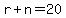 r%2Bn=20