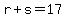 r%2Bs=17