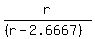 r%2F%28%28r-2.6667%29%29