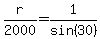 r%2F2000=1%2Fsin%2830%29
