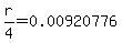 r%2F4=0.00920776