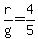 r%2Fg+=+4%2F5