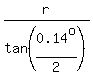 r%2Ftan%280.14%5Eo%2F2%29