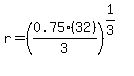 r=%280.75%2832%29%2F3%29%5E%281%2F3%29