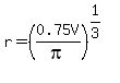 r=%280.75V%2Fpi%29%5E%281%2F3%29