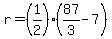r=%281%2F2%29%2887%2F3-7%29