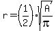 r=%281%2F2%29%2Asqrt%28A%2Fpi%29
