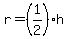 r=%281%2F2%29h