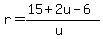 r=%2815%2B2u-6%29%2F%28u%29