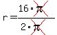 r=%2816%2Across%28pi%29%29%2F%282%2Across%28pi%29%29